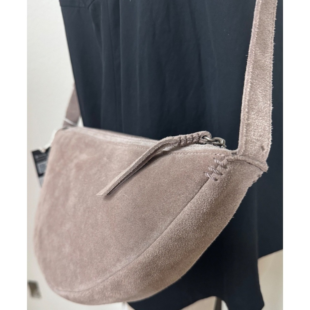The Sak Suede Saddle Crossbody Bag in Taupe Brown - Picture 4 of 16